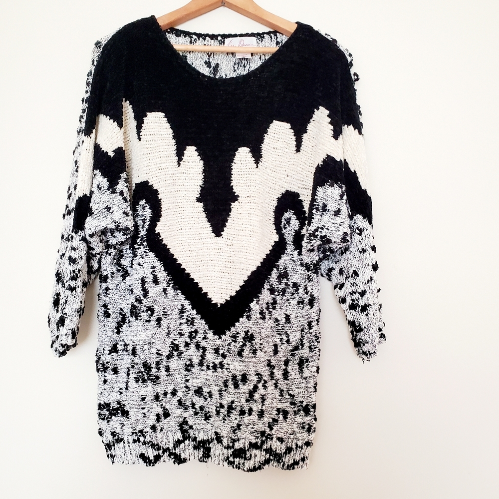 Eddie Dassin vintage black & white sweater